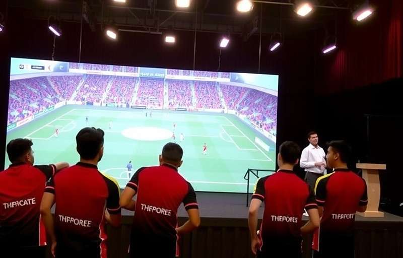 FIFA 15: ATK Mohun Bagan Simulation community tournament in Kolkata with players competing on stage